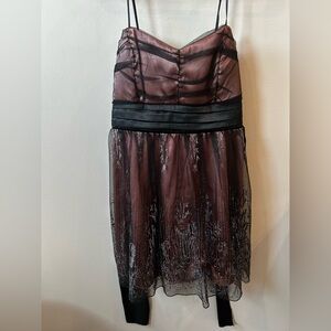 Trixxi Black and Pink Embellished Dress